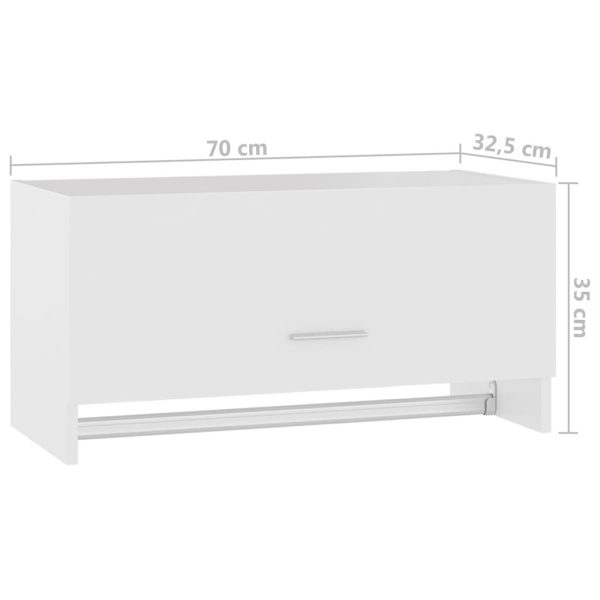 Wardrobe 70×32.5×35 cm Engineered Wood – White