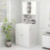 Washing Machine Cabinet 70.5×25.5×90 cm – High Gloss White