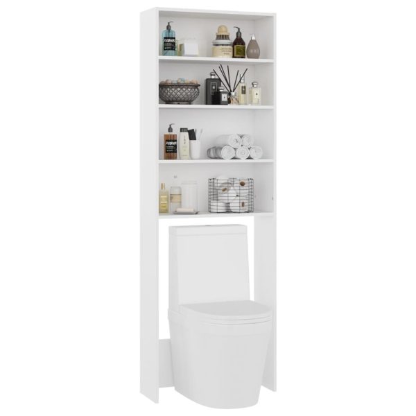 Washing Machine Cabinet 64x24x190 cm – White