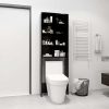 Washing Machine Cabinet 64x24x190 cm – Black
