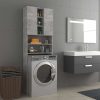 Washing Machine Cabinet 64×25.5×190 cm – Concrete Grey