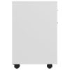 Rolling Cabinet 45x38x54 cm Engineered Wood – White