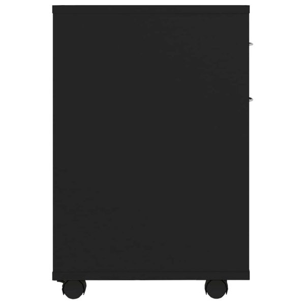 Rolling Cabinet 45x38x54 cm Engineered Wood – Black