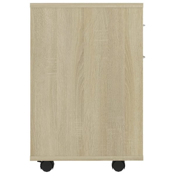 Rolling Cabinet 45x38x54 cm Engineered Wood – Sonoma oak