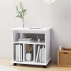 Rolling Cabinet 60x45x60 cm Engineered Wood – White