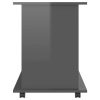 Rolling Cabinet 60x45x60 cm Engineered Wood – High Gloss Grey