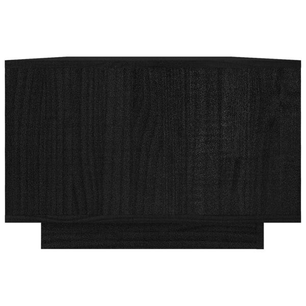 Coffee Table 110x50x33.5 cm Solid Pinewood – Black