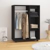 Wardrobe 80x40x110 cm Engineered Wood – Black