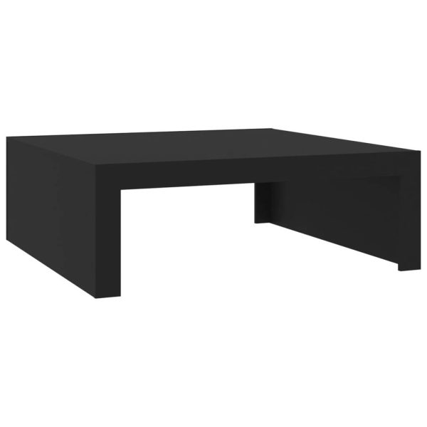 Coffee Table 100x100x35 cm Engineered Wood – Black