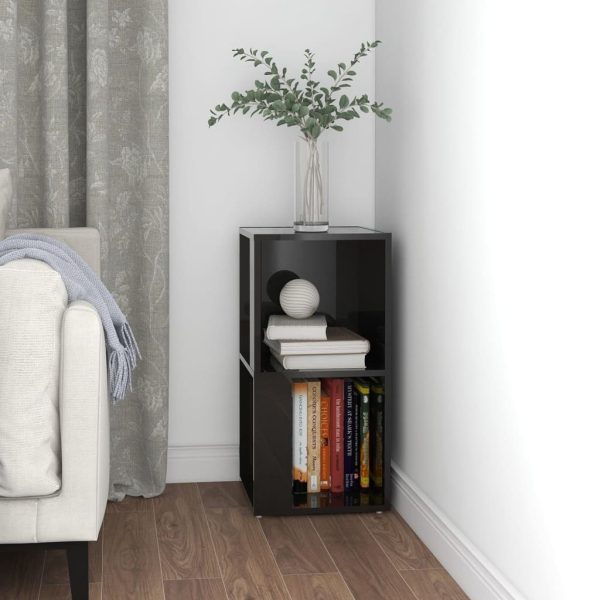 Corner Cabinet Engineered Wood – 33x33x67 cm, High Gloss Black