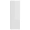 Corner Cabinet Engineered Wood – 33x33x100 cm, High Gloss White