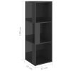 Corner Cabinet Engineered Wood – 33x33x100 cm, High Gloss Grey