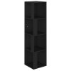 Corner Cabinet Engineered Wood – 33x33x132 cm, Black