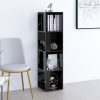 Corner Cabinet Engineered Wood – 33x33x132 cm, Black