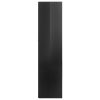 Corner Cabinet Engineered Wood – 33x33x132 cm, High Gloss Black