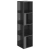 Corner Cabinet Engineered Wood – 33x33x132 cm, High Gloss Grey