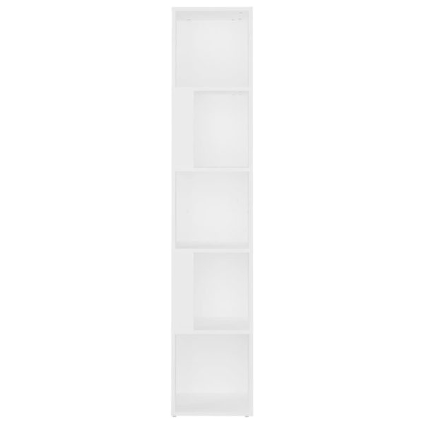 Corner Cabinet Engineered Wood – 33x33x164.5 cm, White