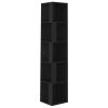 Corner Cabinet Engineered Wood – 33x33x164.5 cm, Black