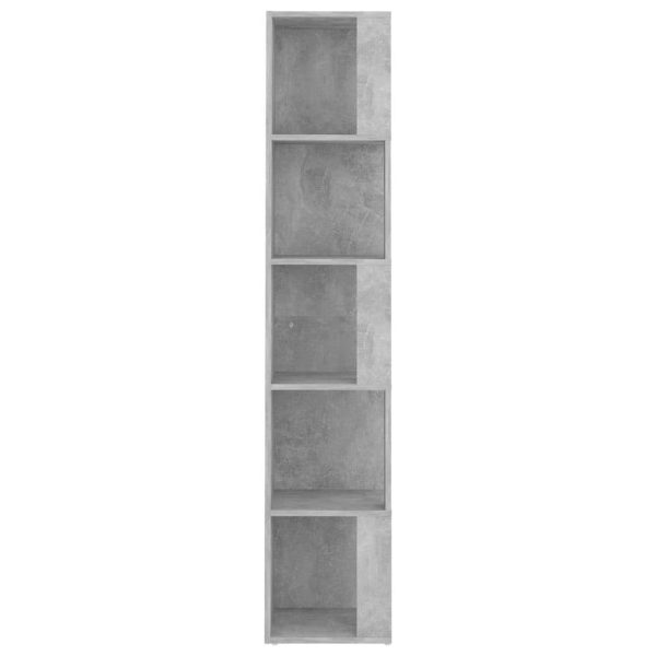Corner Cabinet Engineered Wood – 33x33x164.5 cm, Concrete Grey