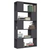Eden Book Cabinet Room Divider 80x24x155 cm Engineered Wood – Grey