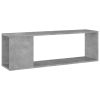 Colonial TV Cabinet 100x24x32 cm Engineered Wood – Concrete Grey