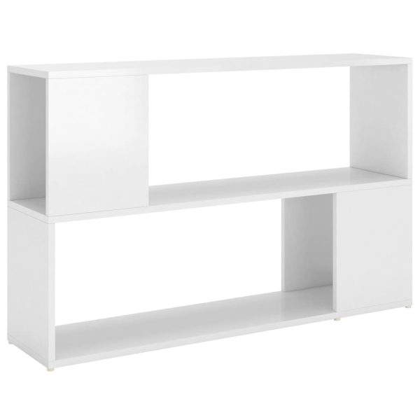 Book Cabinet 100x24x63 cm Engineered Wood – High Gloss White