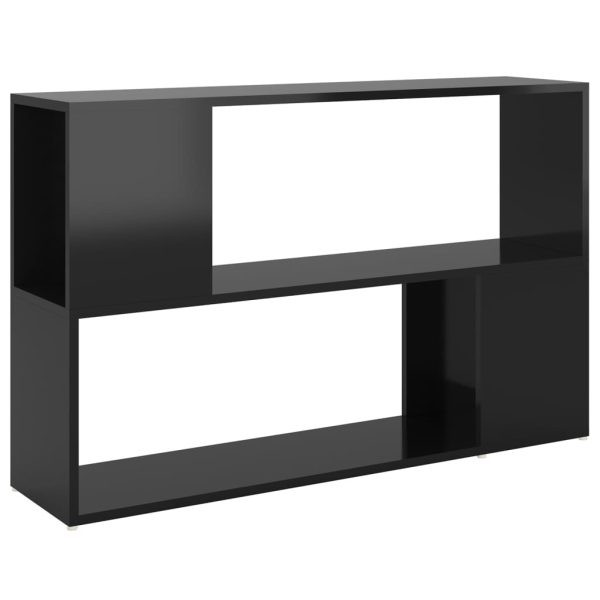 Book Cabinet 100x24x63 cm Engineered Wood – High Gloss Black