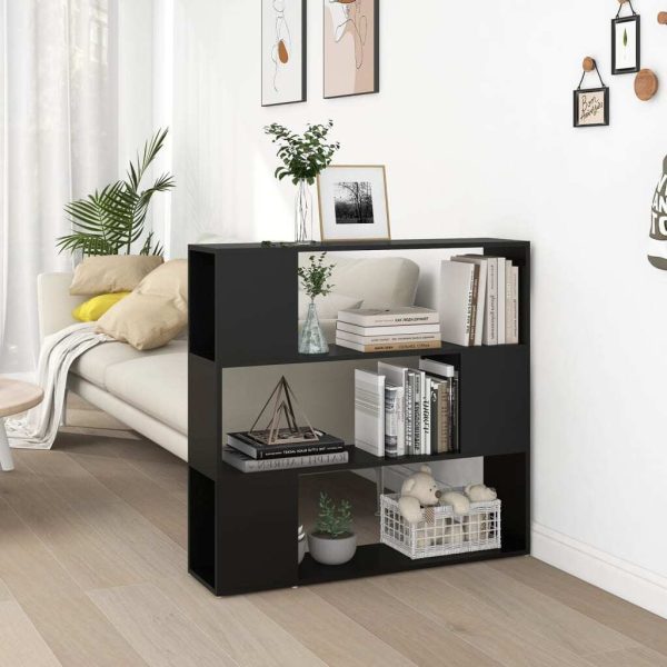 Pennsauken Book Cabinet Room Divider 100x24x94 cm – Black