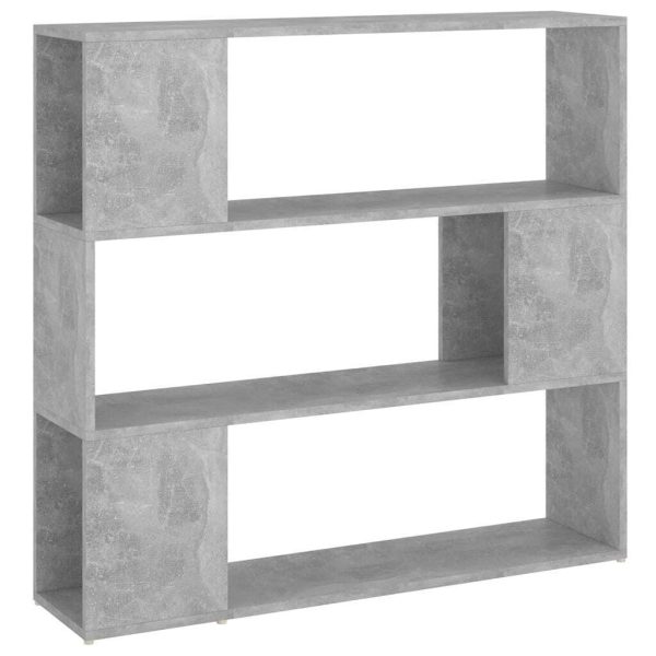 Pennsauken Book Cabinet Room Divider 100x24x94 cm – Concrete Grey