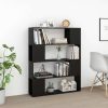 Earley Book Cabinet Room Divider 100x24x124 cm – Black