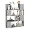 Earley Book Cabinet Room Divider 100x24x124 cm – Concrete Grey