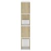 Earley Book Cabinet Room Divider 100x24x124 cm – White and Sonoma Oak
