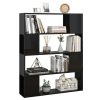 Earley Book Cabinet Room Divider 100x24x124 cm – High Gloss Black