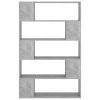Euston Book Cabinet Room Divider 100x24x155 cm Engineered Wood – Concrete Grey
