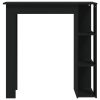 Bar Table with Shelf 102x50x103.5 cm Engineered Wood – Black