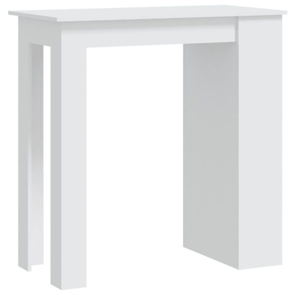 Bar Table with Storage Rack 102x50x103.5 cm Engineered Wood – White