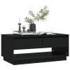 Coffee Table 102.5x55x44 cm Engineered Wood – Black