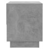 Todmorden Bedside Cabinet 45x34x44 cm Engineered Wood – Concrete Grey, 1