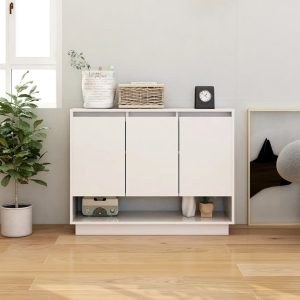 Sideboard 97x31x75 cm Engineered Wood – White