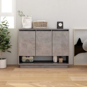 Sideboard 97x31x75 cm Engineered Wood – Concrete Grey