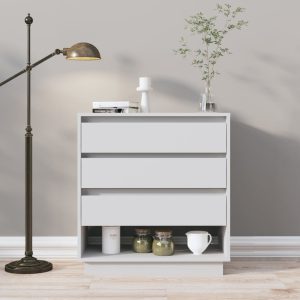 Sideboard 70x41x75 cm Engineered Wood – High Gloss White
