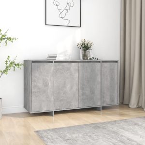 Sideboard 135x41x75 cm Engineered Wood – Concrete Grey