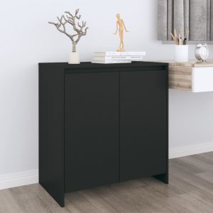 Sideboard 70x40x75 cm Engineered Wood – Black