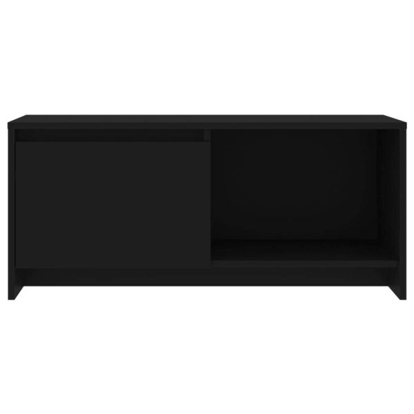 Okmulgee TV Cabinet 90x35x40 cm Engineered Wood – Black