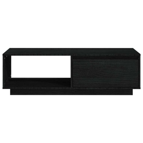 Coffee Table 110x50x33.5 cm Solid Pinewood – Black