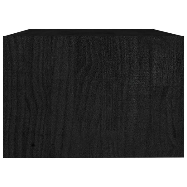 Coffee Table 75x50x33.5 cm Solid Pinewood – Black