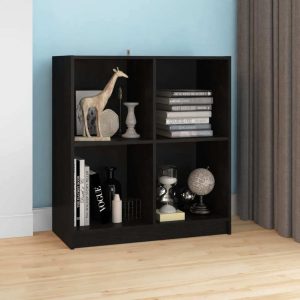 Sideboard 70x33x76 cm Solid Pinewood – Black