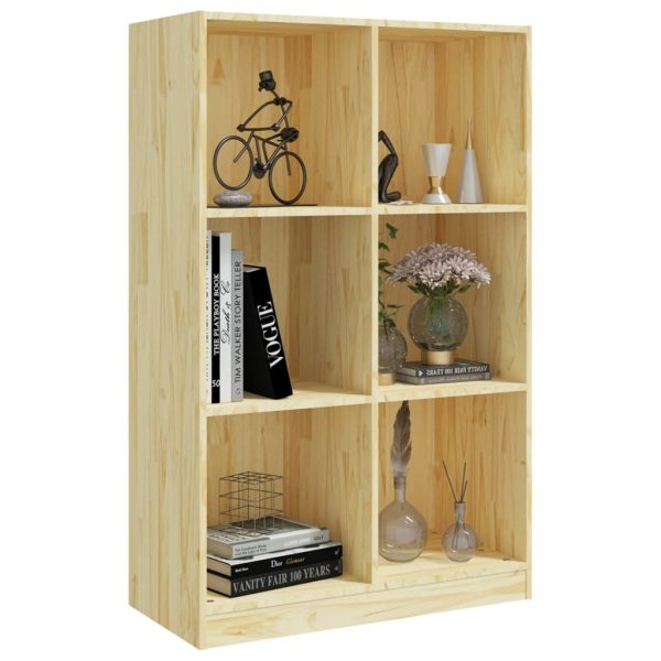 Book Cabinet 70x33x110 cm Solid Pinewood – Brown