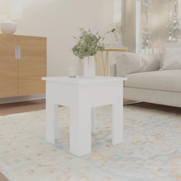 Coffee Table 40x40x42 cm Engineered Wood – White