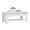 Coffee Table 102x55x42 cm Engineered Wood – White